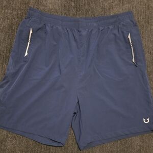 Men's Northyard Athletic Shorts in Dark Blue with Reflective Trim. Size 2XL